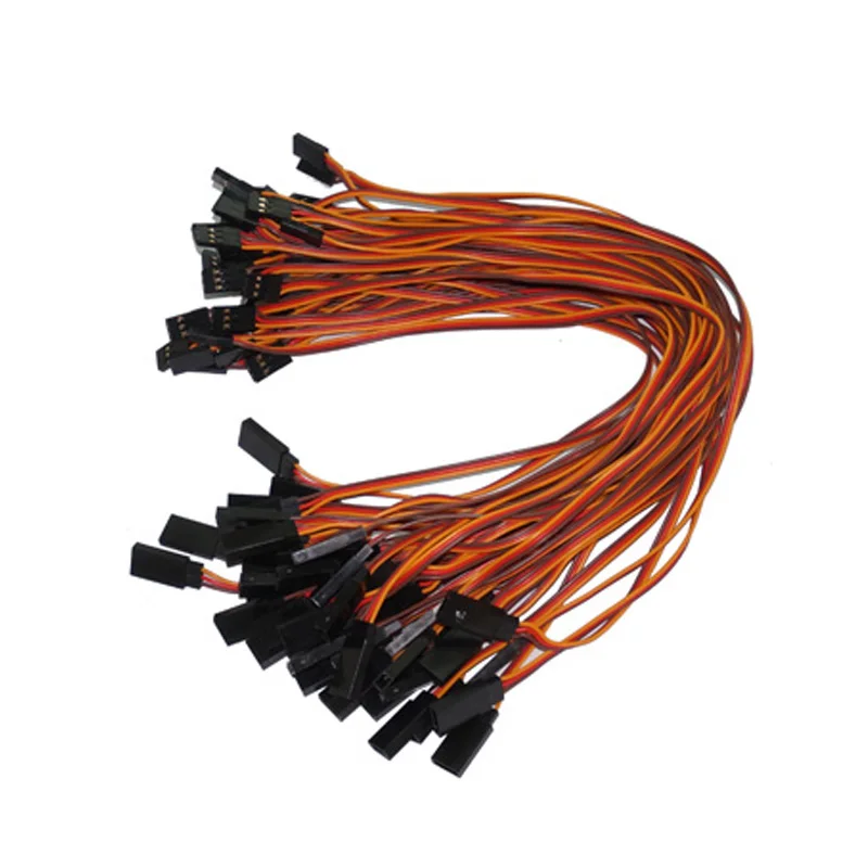 Free shipping 10pcs lot 300mm 30cm 60cm 26AWG RC servo extension Lead wire cable for Futaba
