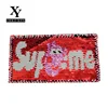 interesting red patch custom double sided sequin patch for Clothing accessories