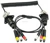 Tracor and trailer Rear View System Cable female/maile aviation connector with audio& video power cable support 3 Cameras