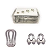 12 PCS 3/16-INCH STAINLESS STEEL WIRE ROPE CABLE CLAMPS(M5) WITH 6-PCS CARABINER(M7)