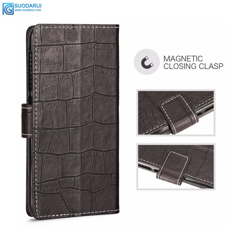 Luxury Crocodile pattern Flip leather case cover for Xiaomi Mi 6 Lite pouch