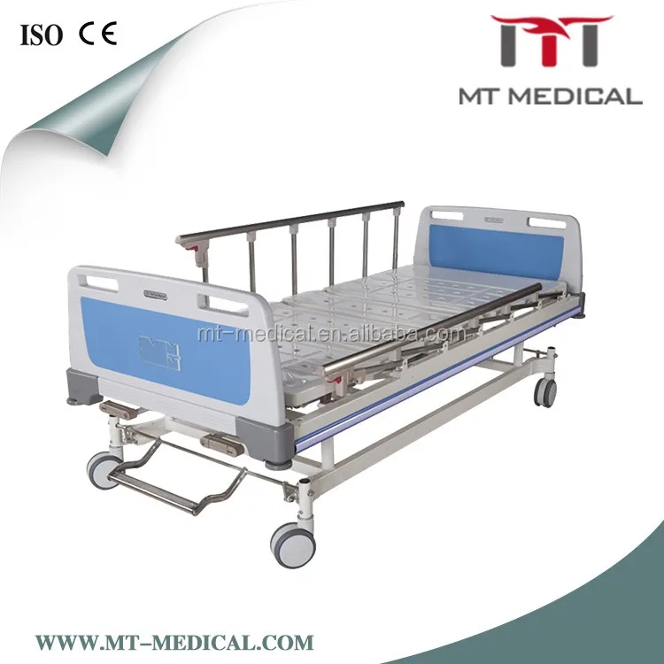 Health tilting adjustable optional IV pole mechanical hospital bed