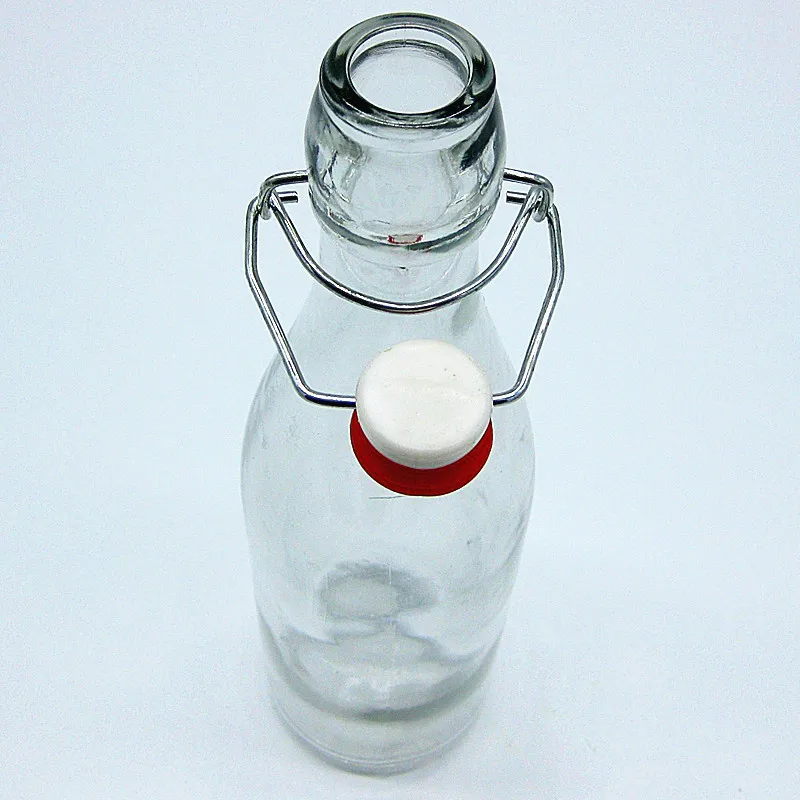 250ml/500ml/1000ml round or square glass milk bottle with clip