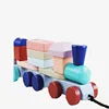 Montessori Stackable Shapes in Variety of Colors wooden train blocks Toddlers Puzzle Toys