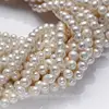 8-9mm AA grade off round shape wholesale real genuine cultivated river freshwater pearl strand