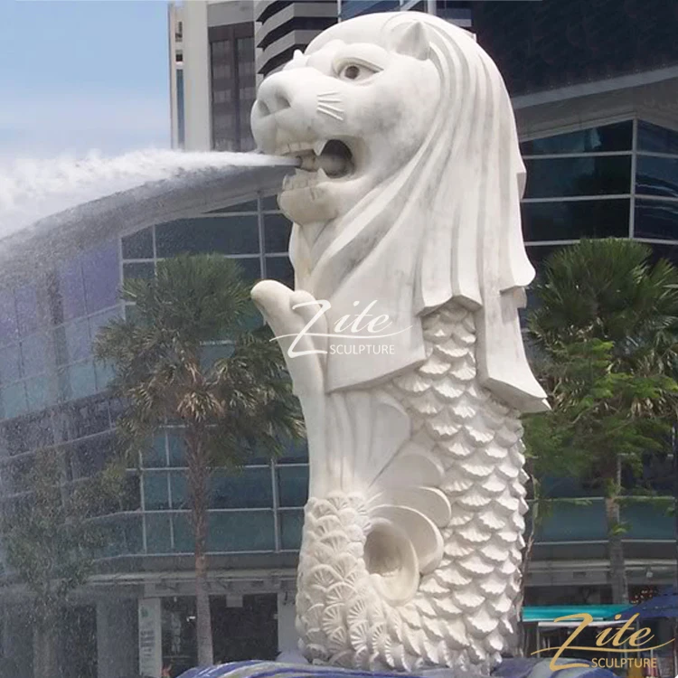 Hand Carved Famous Singapore Marble Merlion Statue Buy Merlion Statue Product On Alibaba Com