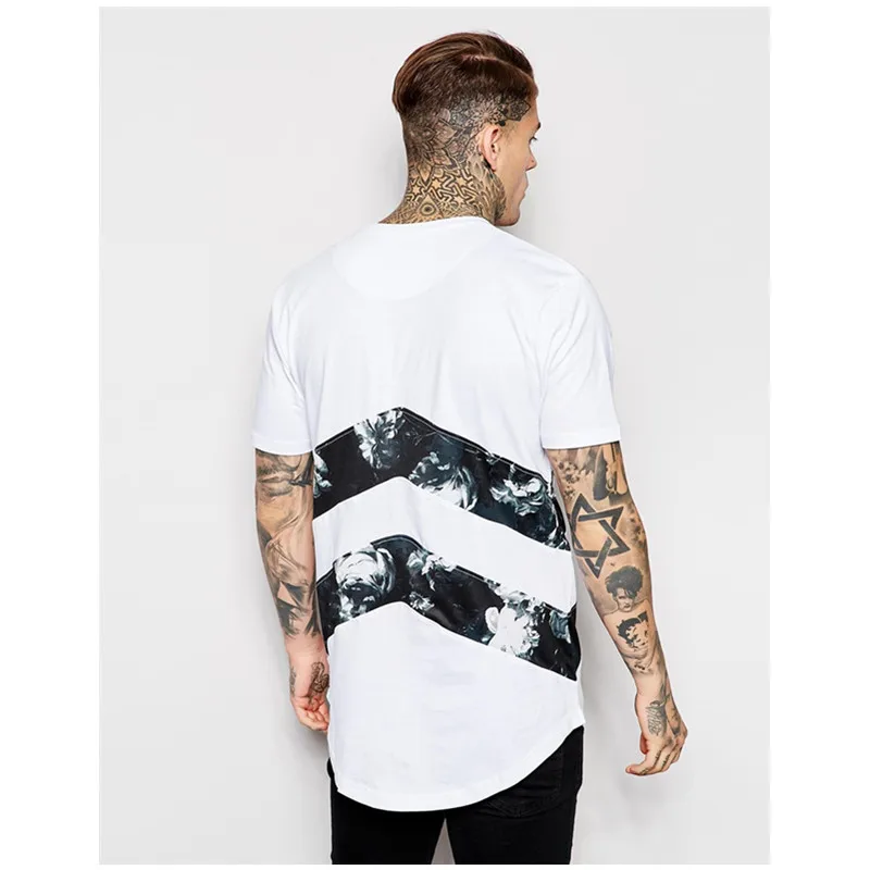 Custom short sleeve 100% cotton OEM wholesale t shirts,hemp t shirts, Curve Hem t shirt