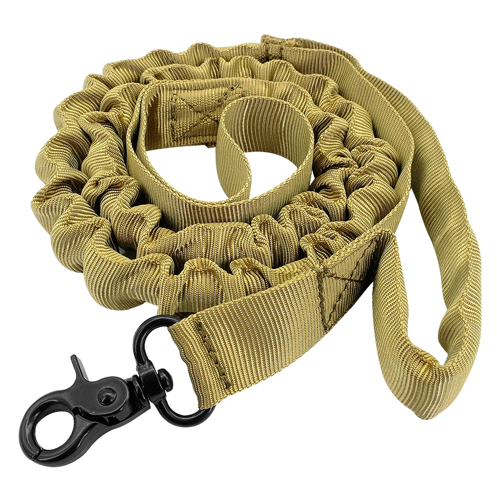 Army Tactical Dog Leash Nylon Bungee Leashes Pet Military Lead Belt