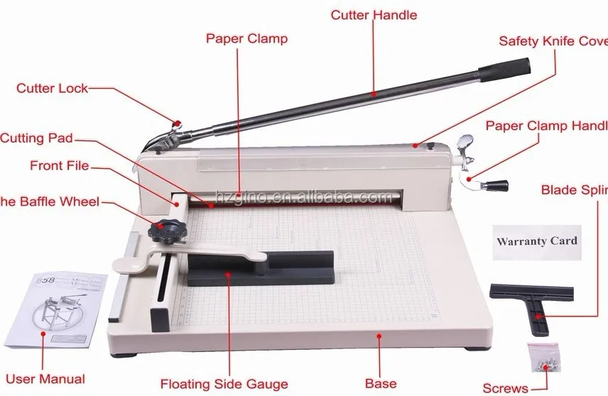 858-a3 17 Inch A3 Manual Stack Paper Cutter With Capacity 80g 400 Sheet