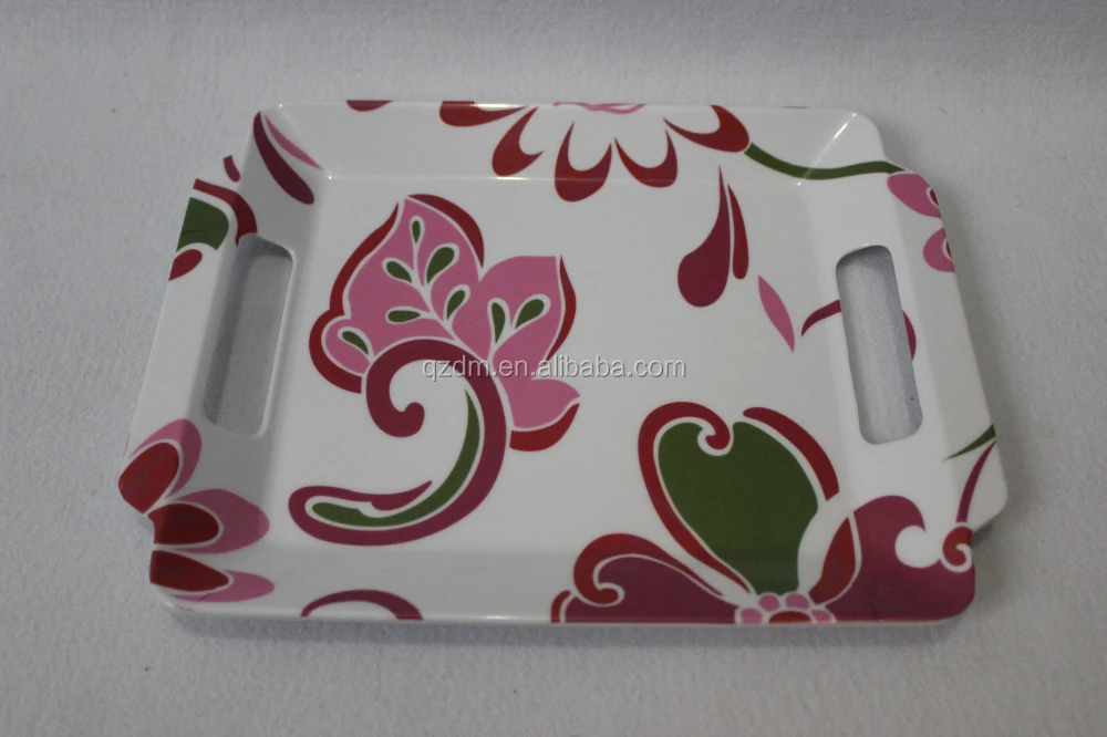 10 Inch Melamine Serving Trays With 2 Handles