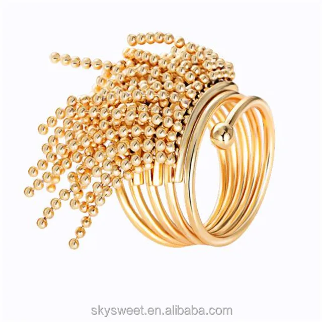 Последний золотой перстень конструкции, Саудовская Аравия Золотое обручальное кольцо цена, кисточкой Exaggerate кольцо (SWTMD3167)