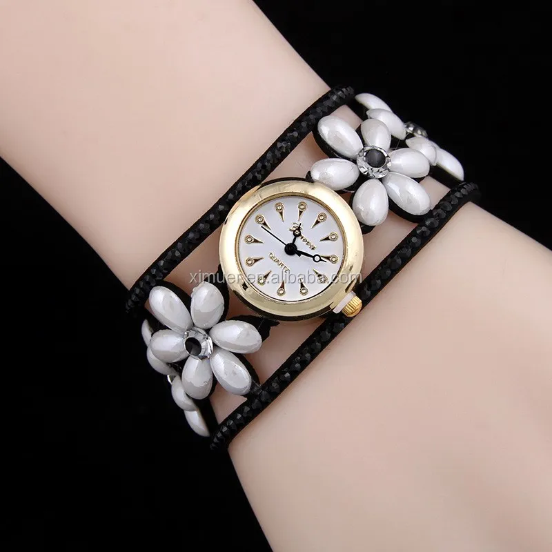 Latest Wholesale Colorful Pearl Wrist Watch Hand Watch For Girl Buy