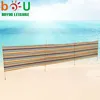 Wooden 4 Pole 3 Sides Windbreak Sun Beach Shelter Camping Windbreaker Fencing Screening