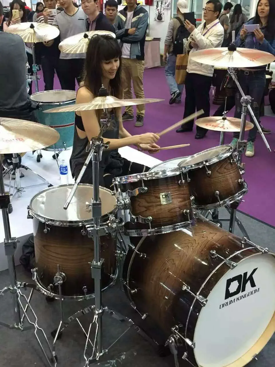 Centennial Professional Painting Lacquer 5pcs Drum Set With Chrome