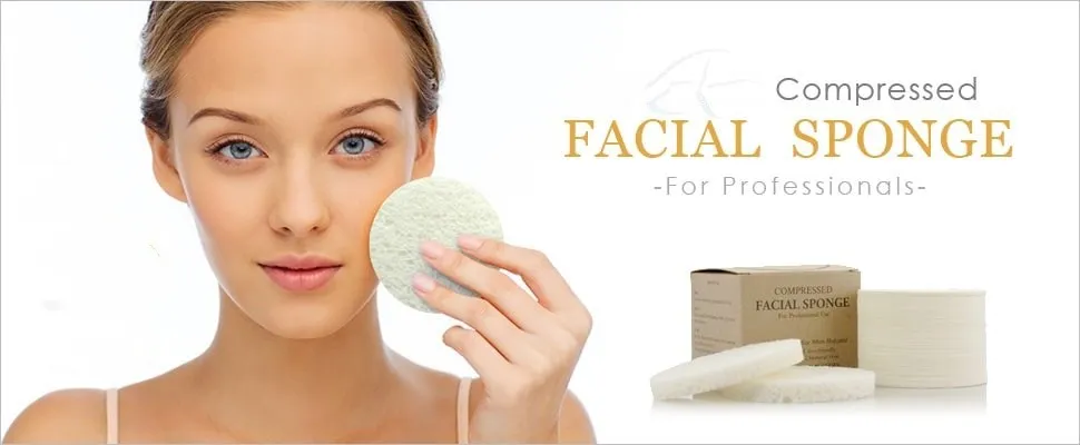 Natural Compressed Cellulose Cosmetic Face Cleaning Sponges