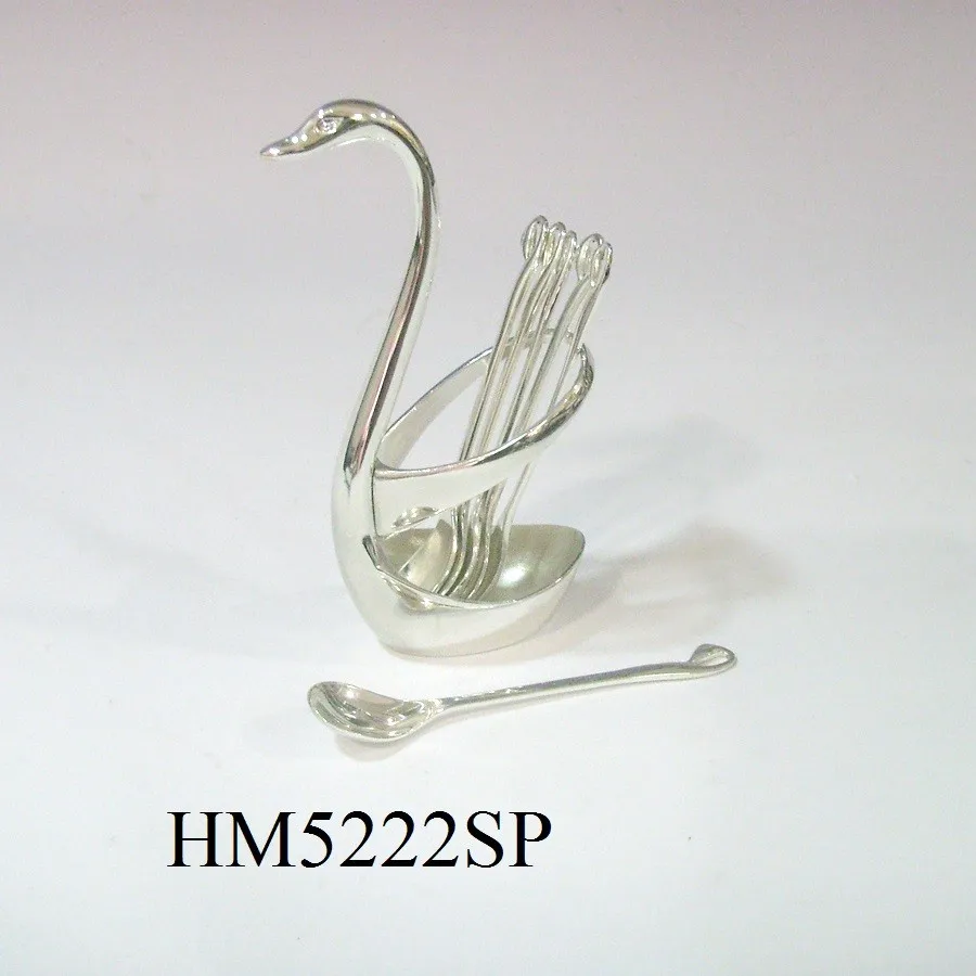 Arabic Luxury Metal Wire Spoon Fork Storage Rack Holder With Handle