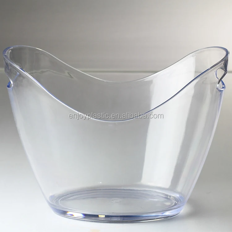 Plastic Oval Tub Clear Acrylic Party Ice Bucket Buy Oval Ice Bucket