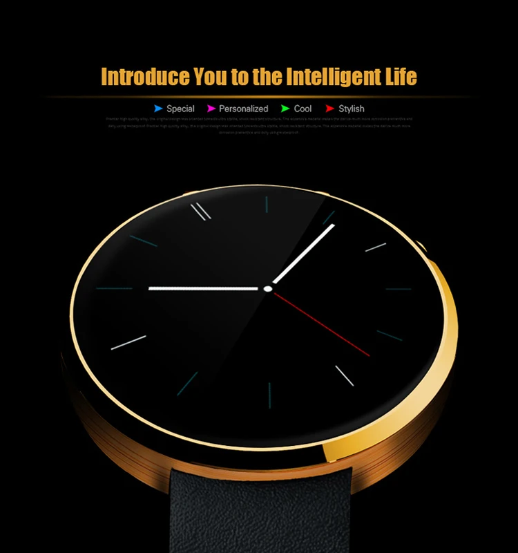 Heart rate monitor leather health smart watch intelligent sport bracelet manufacturer