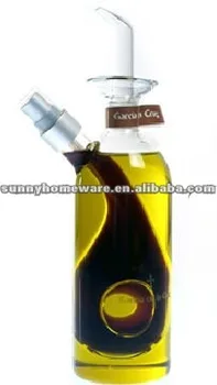 Hand Made Gl Oil Vinegar Bottle Olive Hand Made Gl Oil Vinegar Bottle Olive