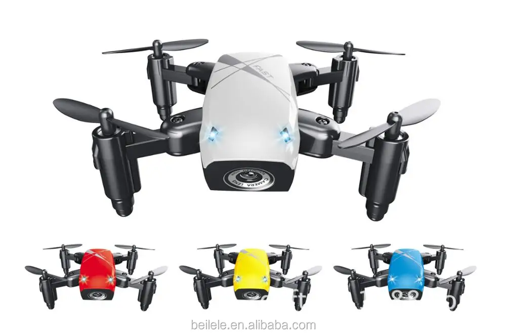 Mini 4-Axis Foldable S9 RC 200mAh Quadcopter Pocket Remote Control Drone Yellow