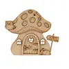 Professional mould design eco-friendly fancy miniature wood crafts appliques wooden mushroom craft