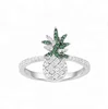Unique Design Fruit Shape CZ Setting Pineapple Ring For Girls
