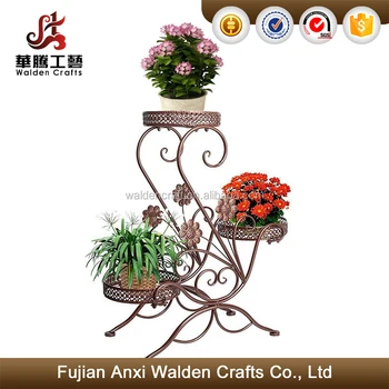 3 Tier Scroll Clic Plant Stand Decorative Metal Garden Patio 3 Tier Scroll Clic Plant Stand Decorative Metal Garden Patio Flower Pot Rack Display Shelf