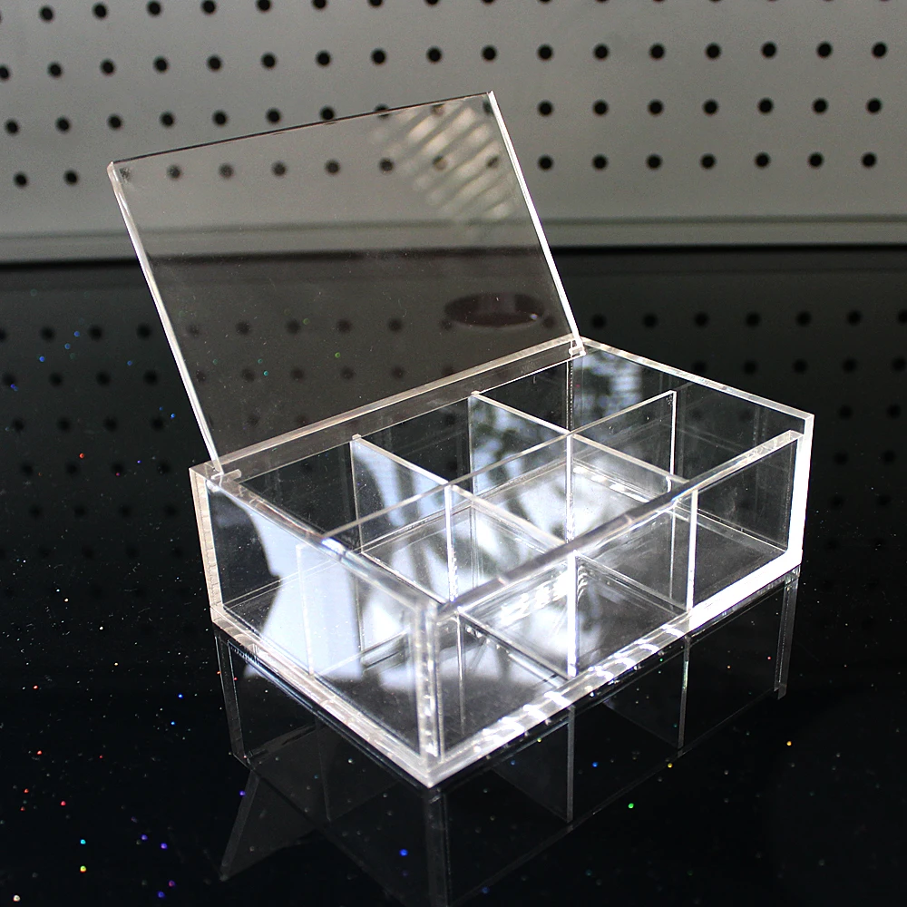 Small 3 Section Clear Drawer Organizer Acrylic Jewelry Tray With