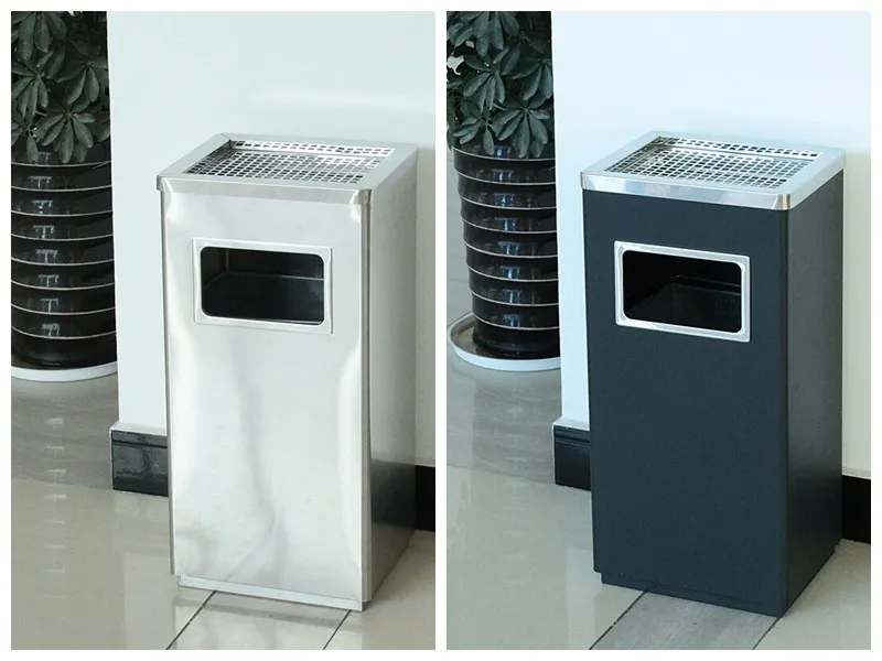 High Quality Stainless Steel Wholesale Hotel Lobby Garbage Bin Metal