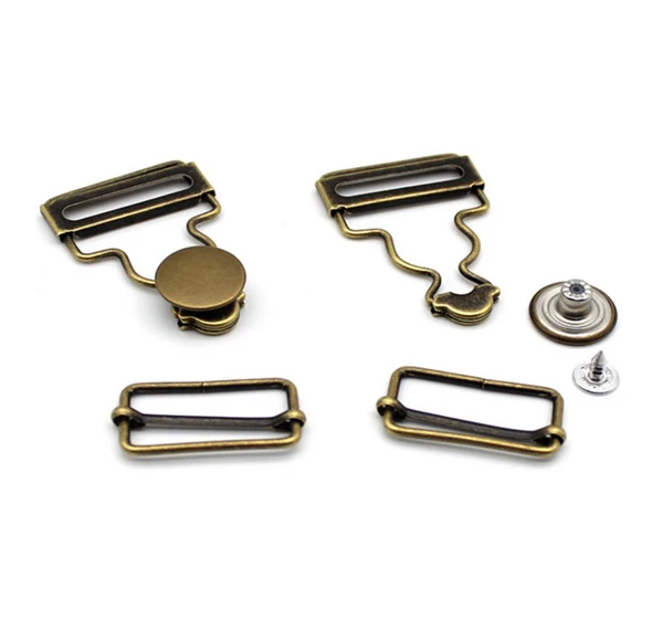 
Dungaree Suspender Buckle clips with Rectangle Buckle Sliding Bar 