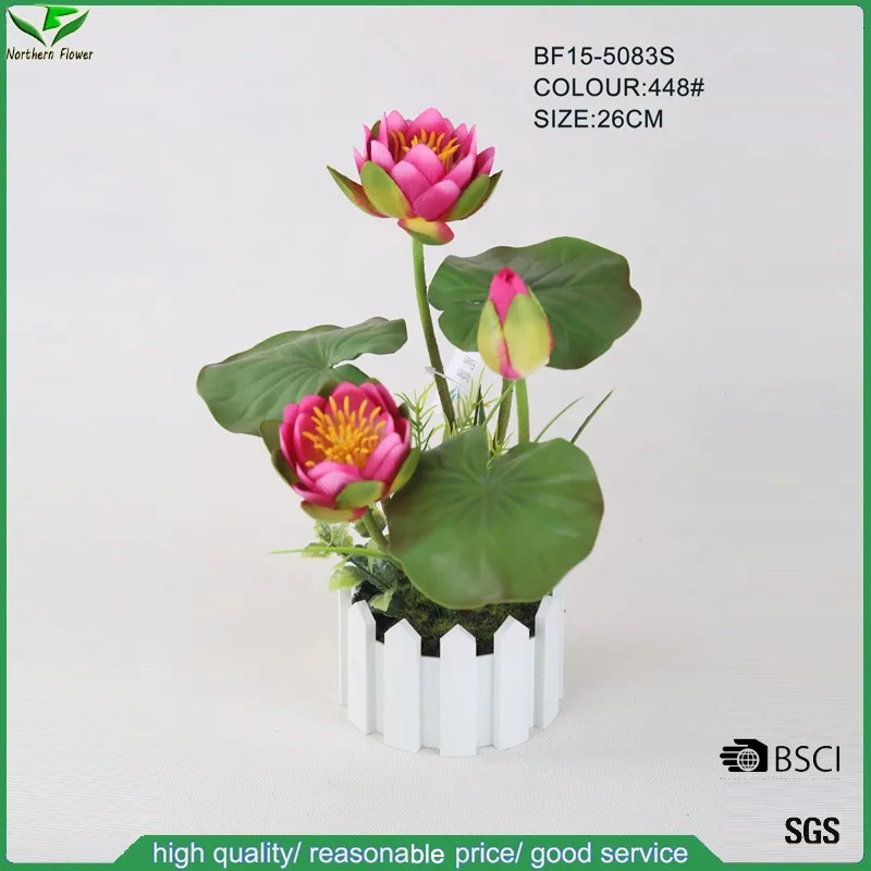 High Quality Factory Hot Wholesale Artificial Lotus Flower,Potted