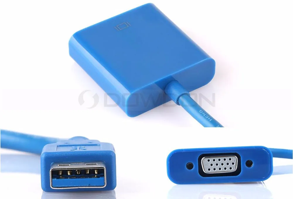 Usb To Vga Port Convert Cable Male To Female Usb 3.0 To Vga 1080p Video