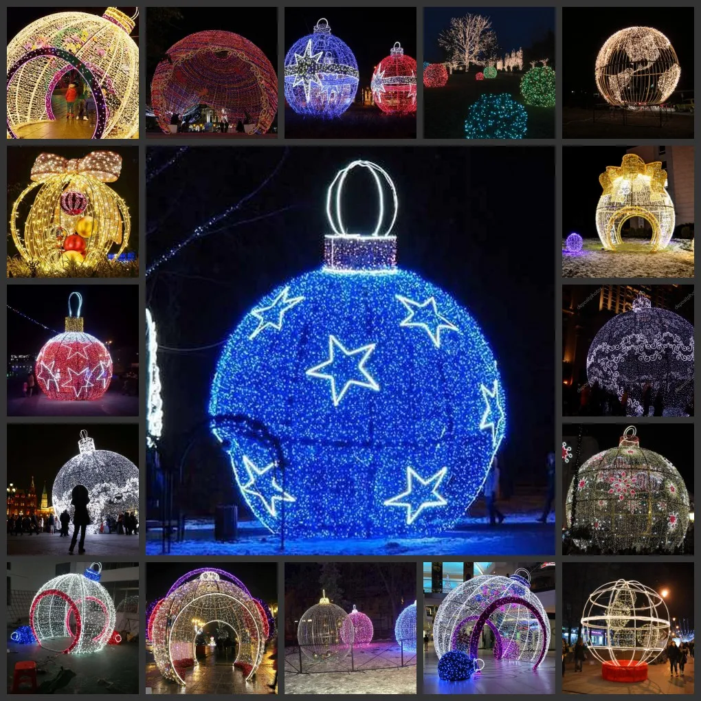 Outdoor Waterproof Ip65 Decorative Ball Shape Christmas Light Giant Ball Buy Light Christmas