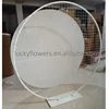 LDJ1004A luxury round white mesh backdrop for wedding decorations