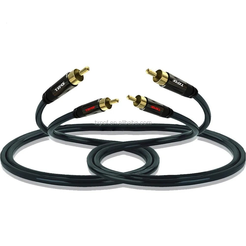 Two-RCA Male to Two-RCA Male Gold-Plated Ultra-Flexible Red Premium Audio Cable CablesOnline AV-450QR 50ft