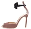 hot selling strap design of black tie high heel women sandal lady sandals