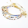 Fashionable Adjustable Multi-element Rope Handwork Woven Braid smart bracelet Crystal Beads Cord Bangle miyuki beads bracelets