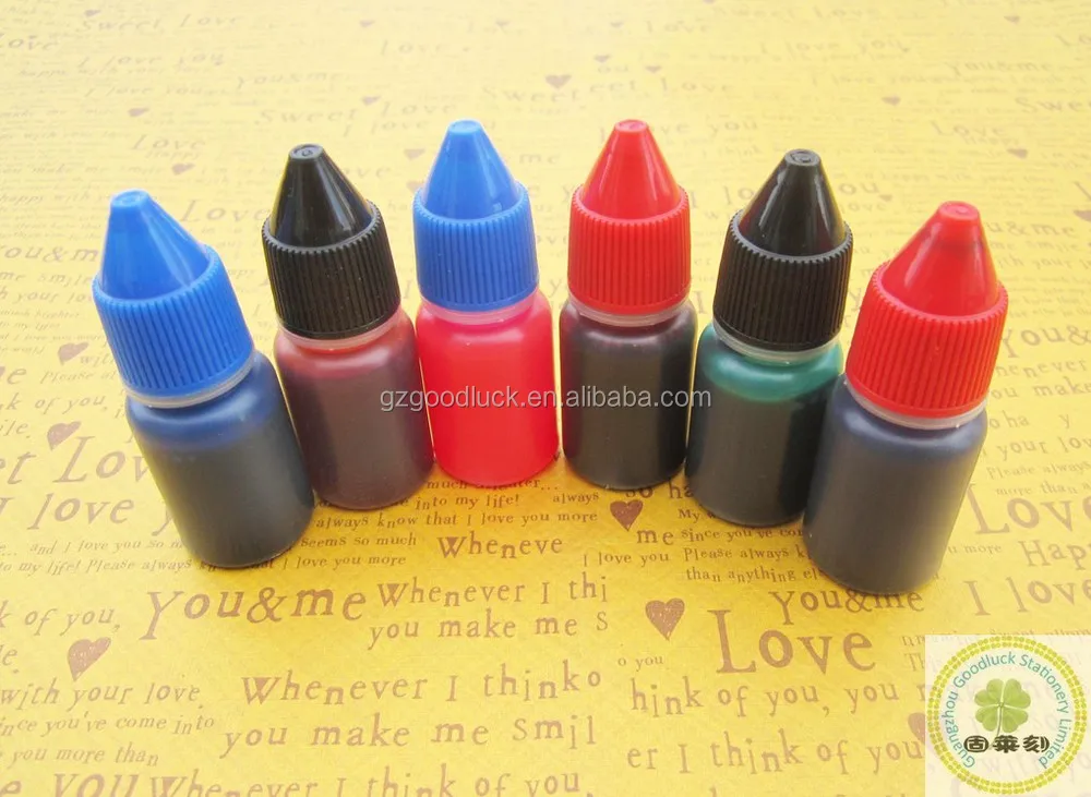 Waterproof Quick Drying Selfinking Stamp Ink/refill Stamp Pad Ink For