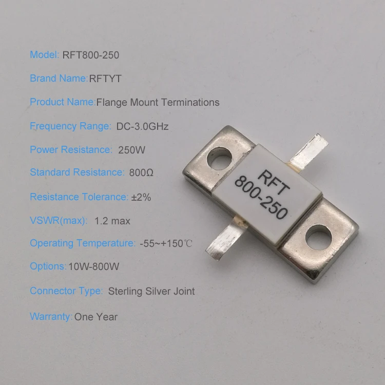 Rftyt 800 Ohm 250w Shunt Kit Variable Ceramic Cement Rf Power Resistor