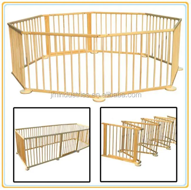 large wooden baby gate