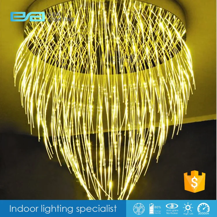 Fiber Optic Cable For Light Source Hanging Line Fabric Pendant Lamp