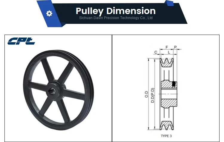 2BK 10 Inch V Belt Pulley