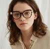 Luxury Ladies Cat Eye Glasses Frame Vintage Leopard Crystal Eyeglasses Frames Women Prescription Glasses Eyewear