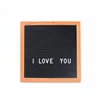 Black Felt Letter Board With Attachable Photo Frame and Back Stand / Premium 10x10 Oak Wood Frame Letter Board