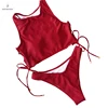 2019 Hot beachwear two piece swimsuit string vest sexy girl bikini swimwear women pure bathing suit for water sport