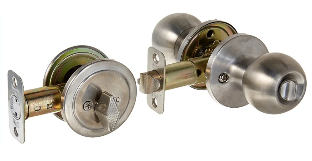 American Traditional Dead Bolt Door Combo Set Handle Door Knob Lock