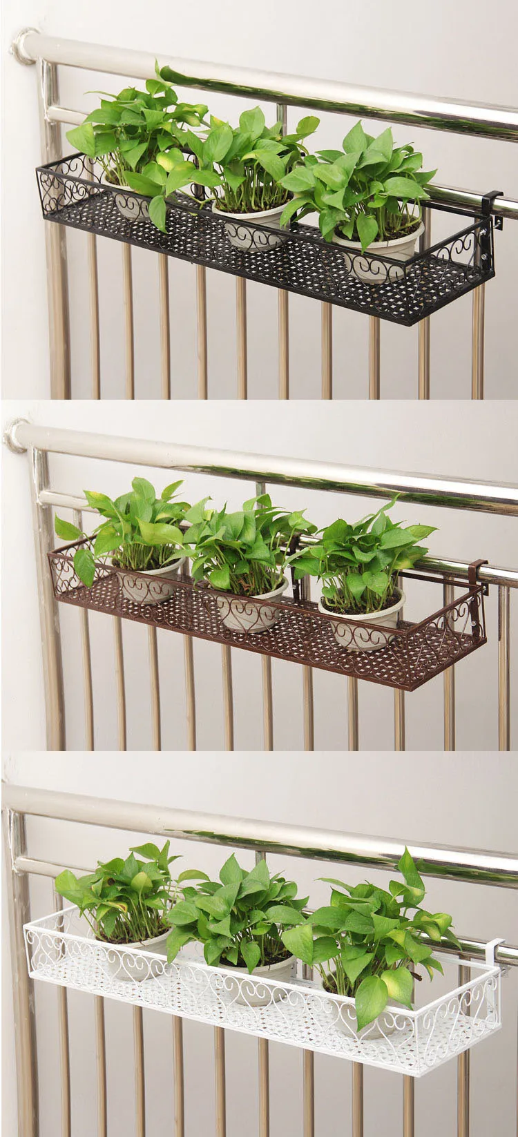 Fence Rail Hanging Plants Flower Pots Basket Holder Shelf Stand Buy Flower Pot Stand Iron Flower Pot Stand Flower Pot Shelf Product On Alibaba Com