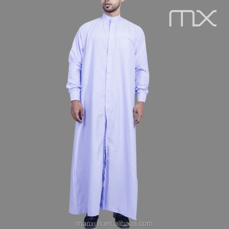 Long Sleeves Men Arab Thobe Muslim Mens Pathani Kurta Modest Islamic