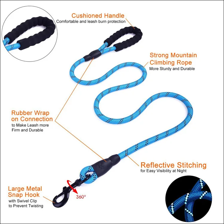 Dog Leash Plastic Rope Clamp For Medium Large Dogs - Buy Rope Dog Leash ...