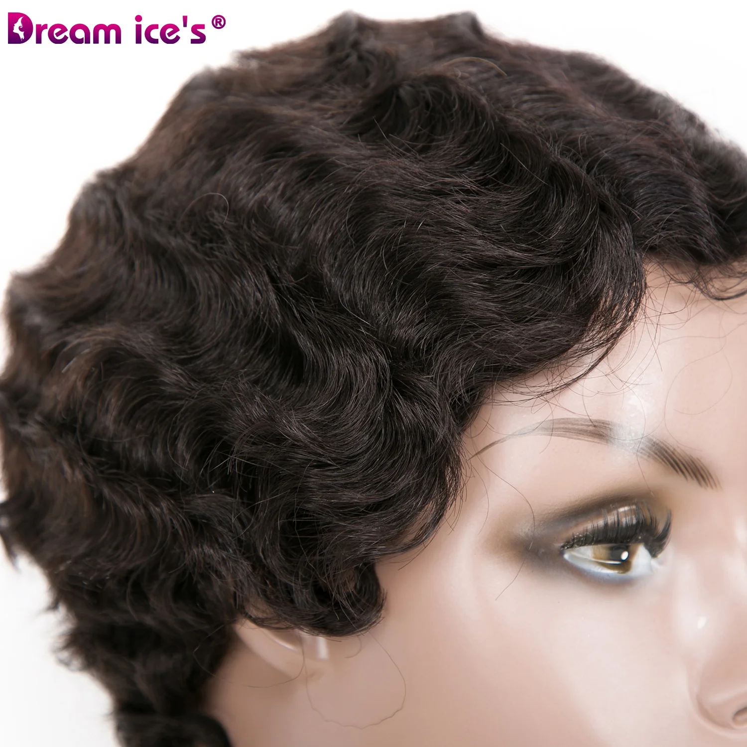 Dream.Ice's Wholesale price short bob lace front virgin jerry curl wig 